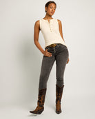 Cream $|& SEAS Laura Henley Ribbed Tank - UGC On Fig