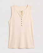 Cream $|& SEAS Laura Henley Ribbed Tank - Hanger Detail