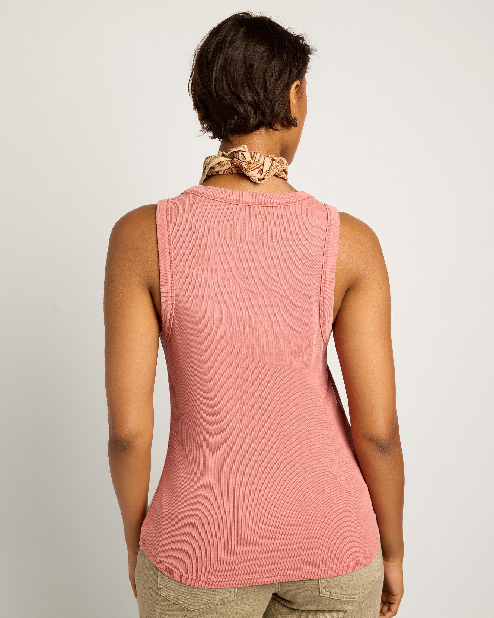 Cedar $|& SEAS Laura Henley Ribbed Tank - SOF Back