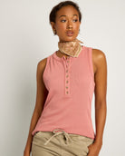Cedar $|& SEAS Laura Henley Ribbed Tank - SOF Front