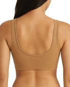 Sky Blue/Clay/Navy $|& Lands End Soft Fit Seamless Bralette - Hanger Side