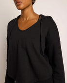 Black $|& Interval Tri-Blend Fleece Graceful Hoodie - VOF Front