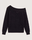 Black $|& Interval Release Off The Shoulder Sweater - Hanger Detail