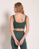 Hunter Green $|& Interval FlowHeather Sculpt Drive Bra - SOF Back