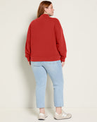 Ember $|& SEAS Becca Mock Neck Graphic Pullover - SOF Back
