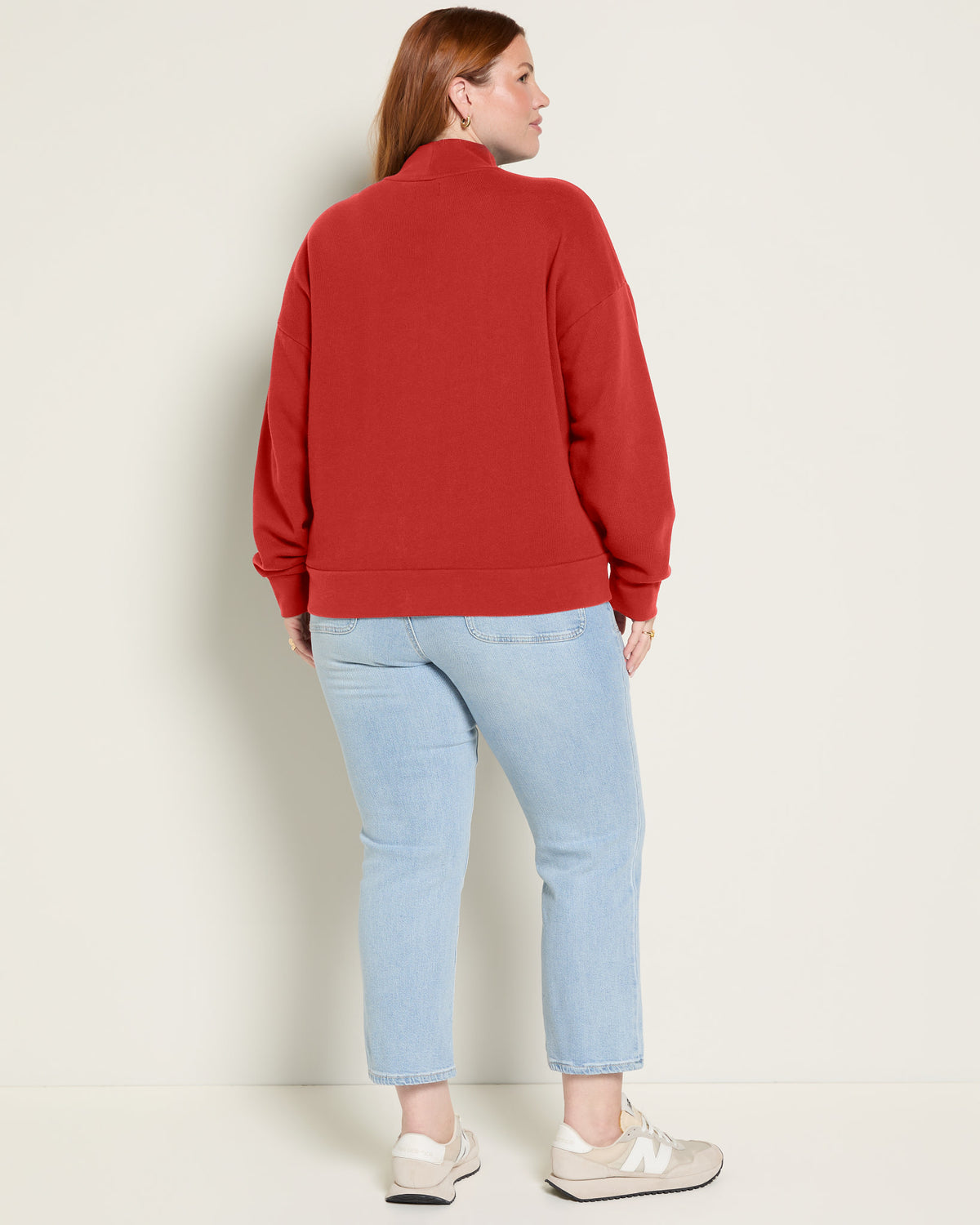 Ember $|& SEAS Becca Mock Neck Graphic Pullover - SOF Back