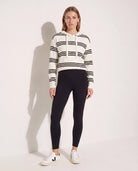 Ivory/Black Stripe $|& Interval Maritime Hooded Sweater - UGC On Fig