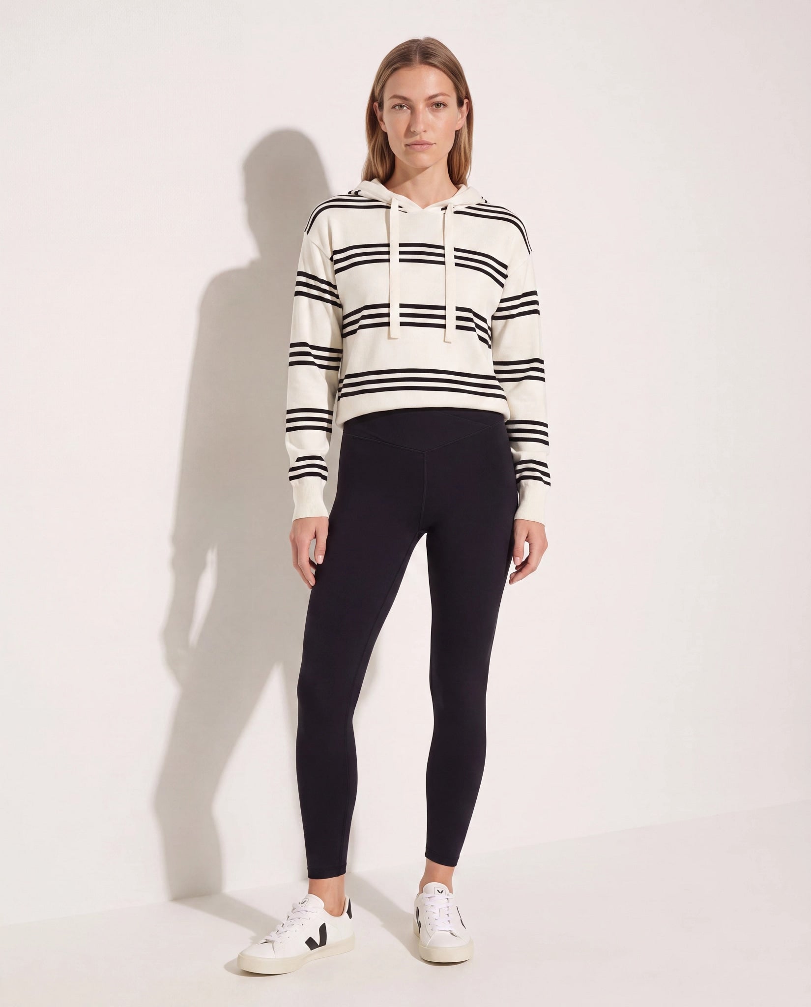 Ivory/Black Stripe $|& Interval Maritime Hooded Sweater - UGC On Fig