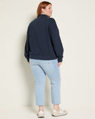 Mariner Midnight $|& SEAS Becca Mock Neck Graphic Pullover - SOF Back
