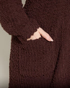 Coffee $|& Bobeau Two Pocket Popcorn Cardigan - SOF Full Front