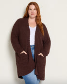 Coffee $|& Bobeau Two Pocket Popcorn Cardigan - SOF Front