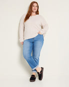 Cream $|& Bobeau Silky Plush Step Hem Teddy - UGC On Fig