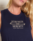 Navy $|& Interval Terrain Muscle Tank - VOF Front