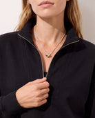 Black $|& Interval Interlock Incline Zip Pullover - SOF Full Front