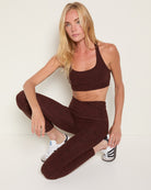 Walnut Leopard Heather $|& Interval FlowHeather Sculpt Prime Bra - VOF Front