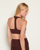 Walnut Leopard Heather $|& Interval FlowHeather Sculpt Prime Bra - SOF Back