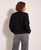 Black/Ivory $|& Bobeau Cocktails Sweater - SOF Back
