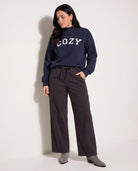 Graphite $|& SEAS Ellie Drawstring Straight Leg Pant - UGC On Fig
