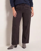 Graphite $|& SEAS Ellie Drawstring Straight Leg Pant - SOF Front