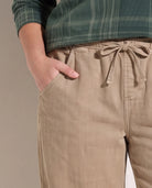 Pebble $|& SEAS Ellie Drawstring Straight Leg Pant - SOF Full Front