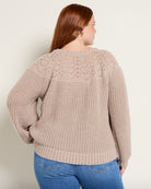 Lt Taupe $|& Bobeau Balloon Sleeve Pullover Sweater - SOF Back