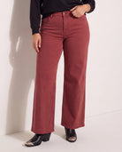 Bordeaux $|& SEAS Layla Wide Leg Jean - SOF Front