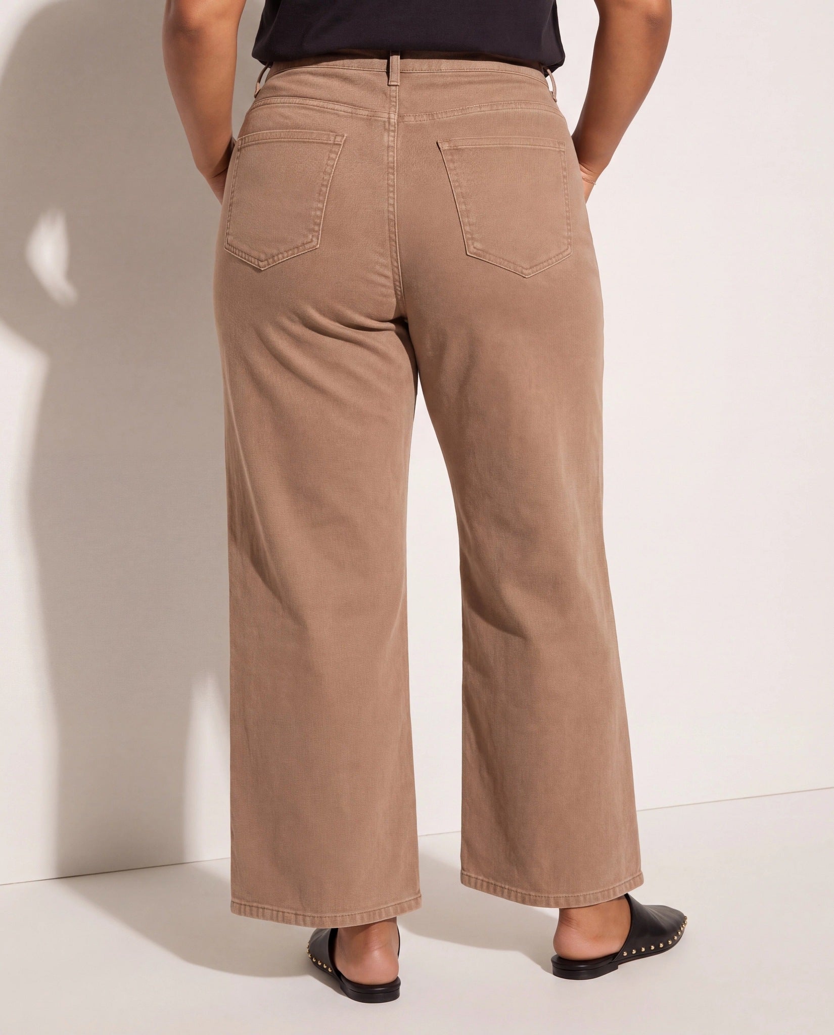 Fawn $|& SEAS Layla Wide Leg Jean - SOF Back