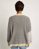 Heather Grey $|& SEAS Solstice Sun Colorblocked Cardigan - SOF Back