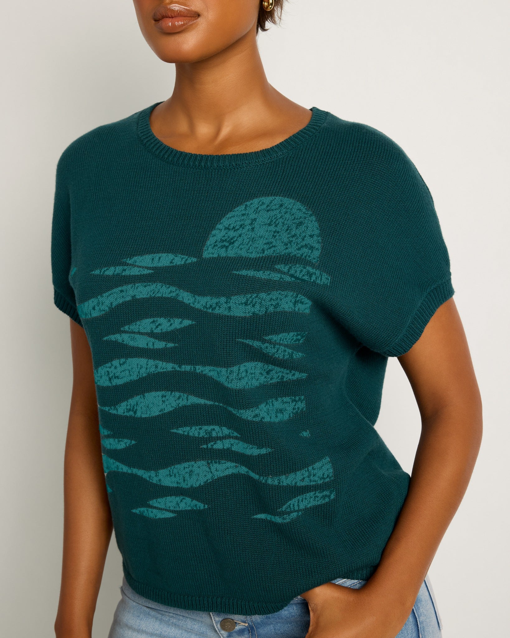 Laurel $|& SEAS Nora Dolman Graphic Sweater Tee - VOF Front
