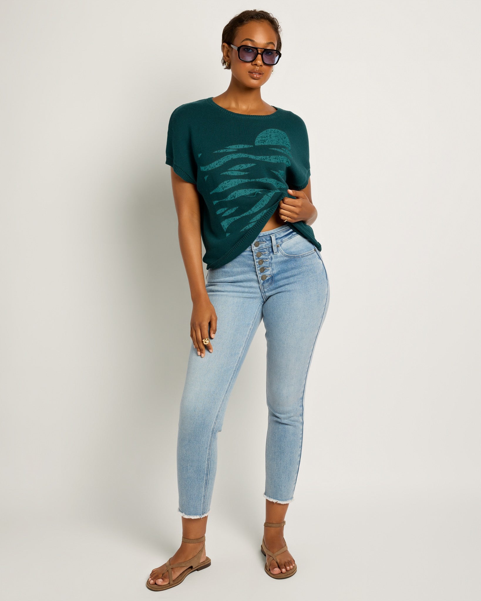 Laurel $|& SEAS Nora Dolman Graphic Sweater Tee - UGC On Fig