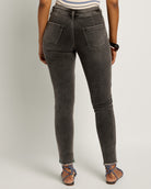 Dark Shore $|& SEAS Lucy Button Front Slim Straight Jean - SOF Back