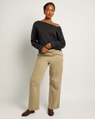 Washed Black $|& SEAS Lily Asymmetrical Pullover - UGC On Fig