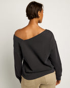 Washed Black $|& SEAS Lily Asymmetrical Pullover - SOF Back