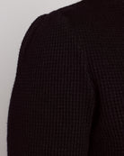 Washed Black $|& Herizon Saturday Shirred Sleeve Thermal Top - SOF Full Front