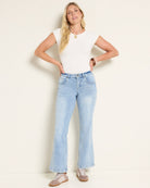 Lakeside $|& SEAS Stacy Mid Rise Embroidered Flare Jean - UGC On Fig