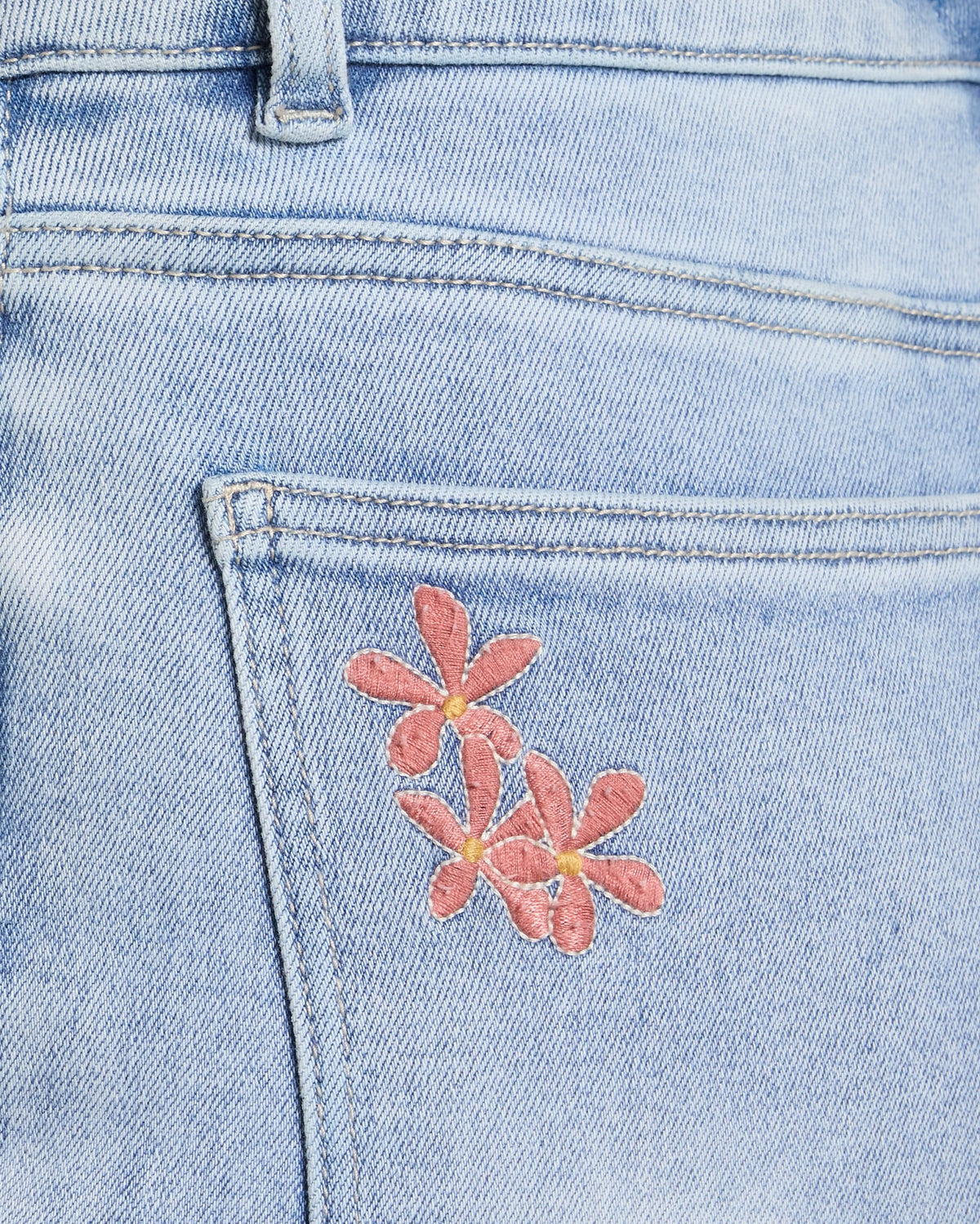 Lakeside $|& SEAS Stacy Mid Rise Embroidered Flare Jean - SOF Full Front