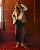 Dark Shore $|& SEAS Gigi High Rise Boyfriend Ankle Jean - SOF Side