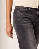 Dark Shore $|& SEAS Gigi High Rise Boyfriend Ankle Jean - SOF Full Front