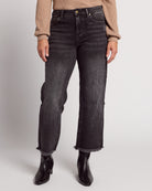 Dark Shore $|& Herizon Roam Distressed Cropped Wide Leg Jean - SOF Front