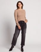 Dark Shore $|& Herizon Roam Distressed Cropped Wide Leg Jean - SOF Front