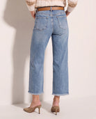 Saltwater $|& Herizon Roam Distressed Cropped Wide Leg Jean - SOF Side