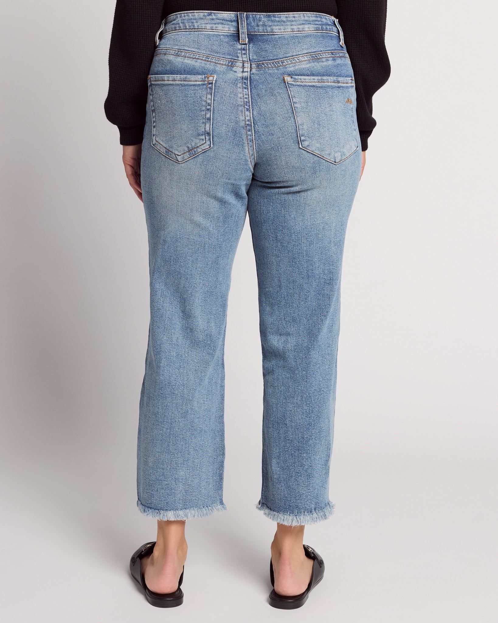 Saltwater $|& Herizon Roam Distressed Cropped Wide Leg Jean - SOF Back