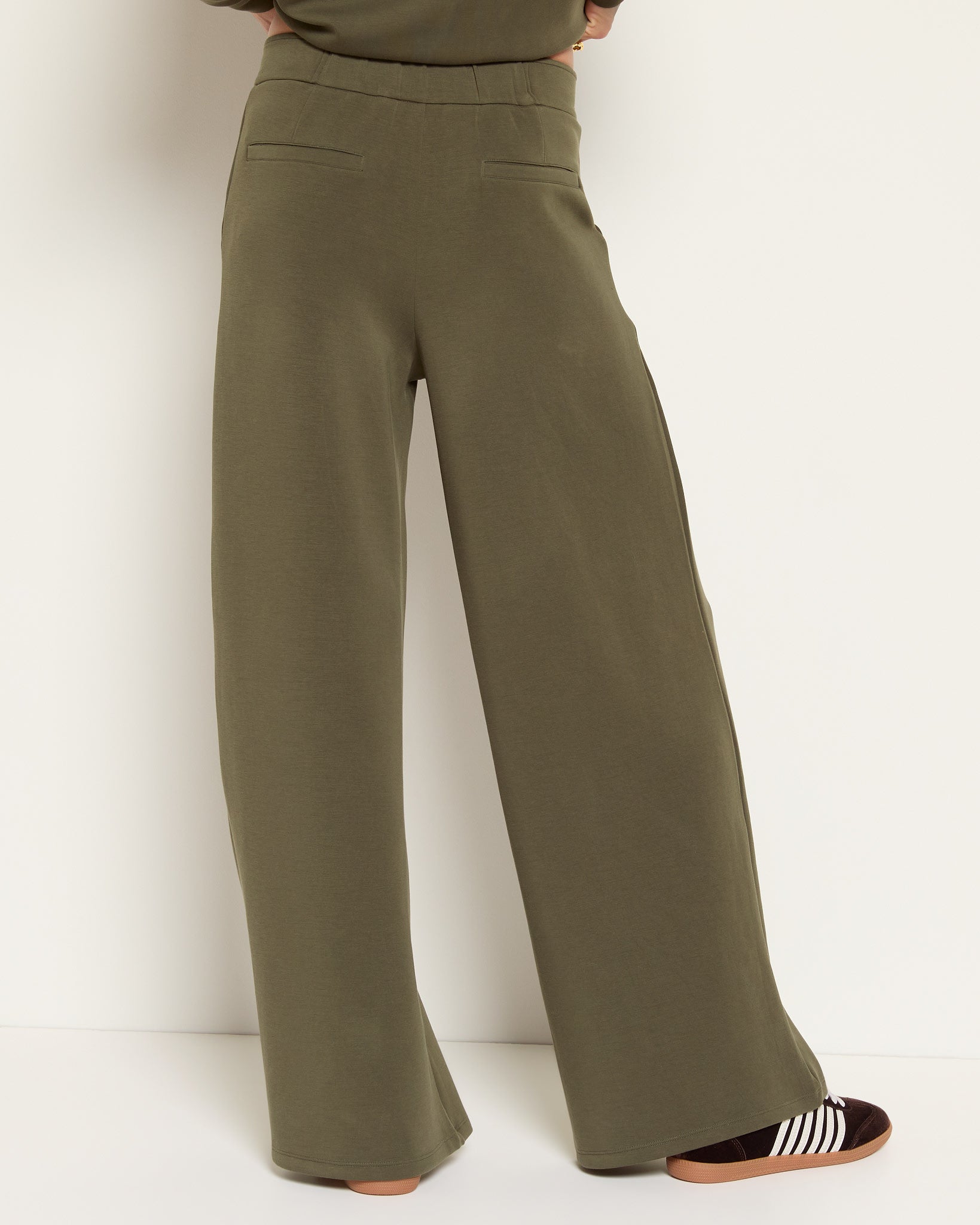 Evergreen $|& SEAS Jenni High Rise Pleat Front Trouser - SOF Back
