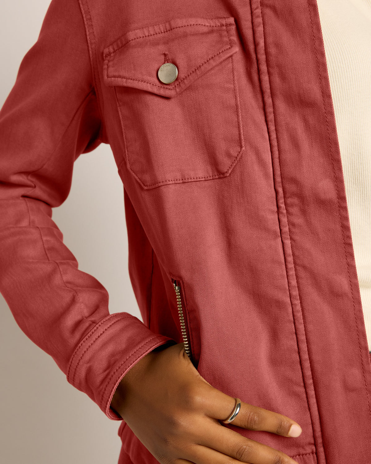 Bordeaux $|& SEAS Potrero Twill Jacket - VOF Front