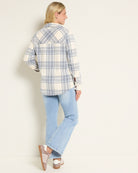 Canyon Plaid $|& SEAS Geena Microfleece Shacket - SOF Back