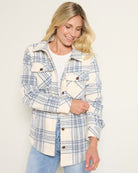 Canyon Plaid $|& SEAS Geena Microfleece Shacket - SOF Full Front
