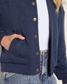 Mariner Midnight $|& Herizon Hazel Knit Bomber Jacket - SOF Full Front