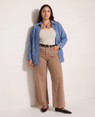 Denim Blue $|& SEAS Charlotte Utility Jacket - SOF Front