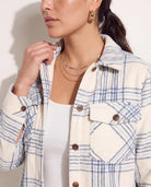 Canyon Plaid $|& SEAS Geena Microfleece Shacket - SOF Full Front