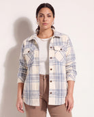 Canyon Plaid $|& SEAS Geena Microfleece Shacket - SOF Front